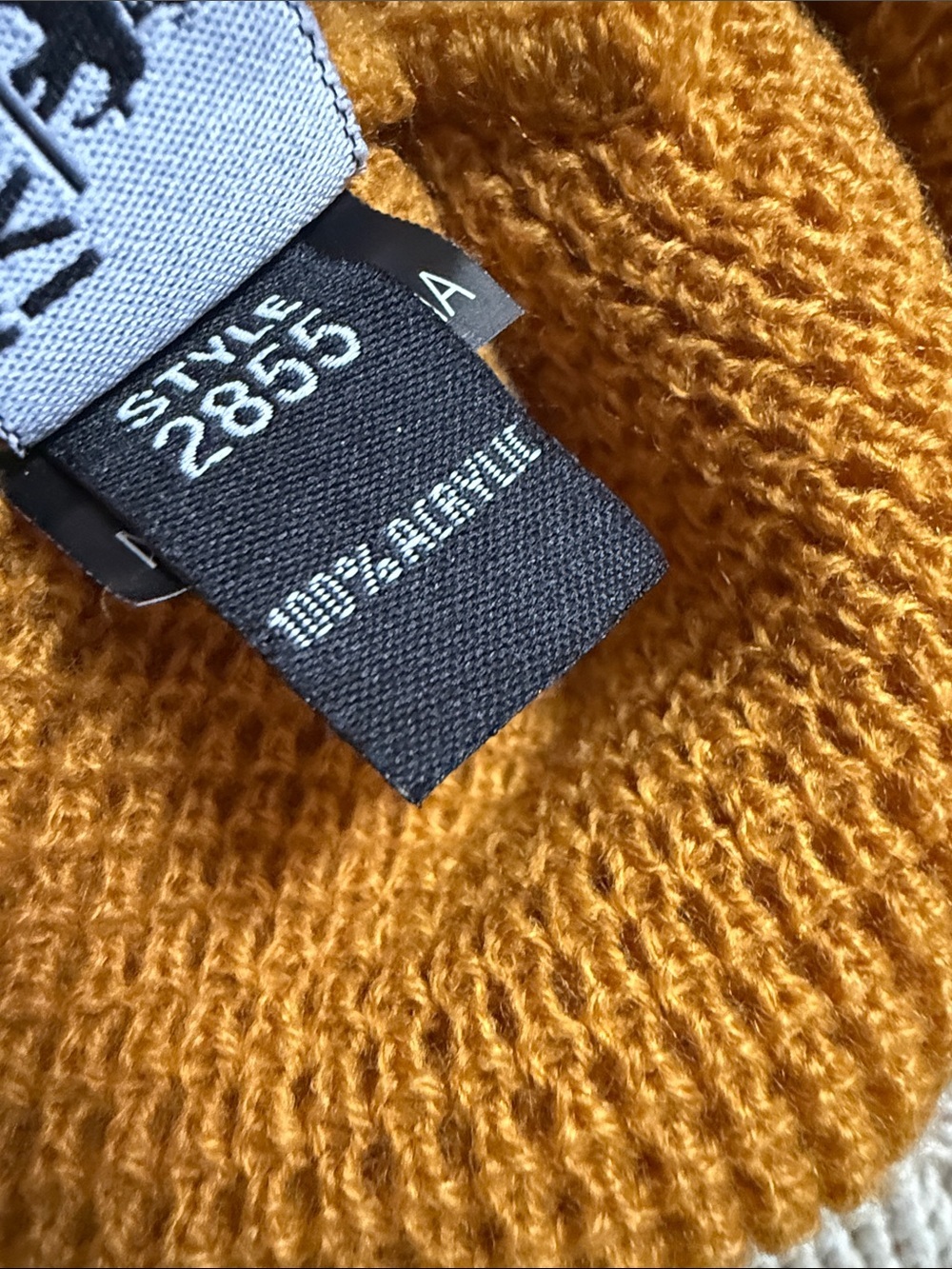 Starbucks Knit Beanie Hat Mustard Yellow Cuffed Logo Patch One Size - Picture 5 of 5